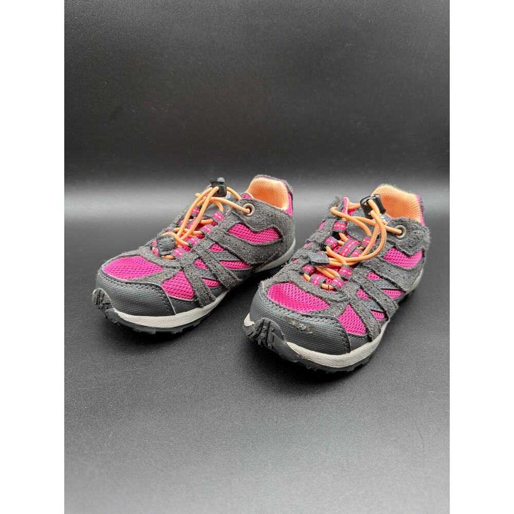 Columbia Youth Redmond Waterproof Kid Trail Shoe Size 9 Gray Pink Hiking Sneaker